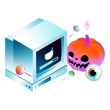 Halloween online party, Loading screen PNG, SVG