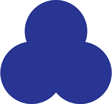 Trefoil dark blue PNG, SVG