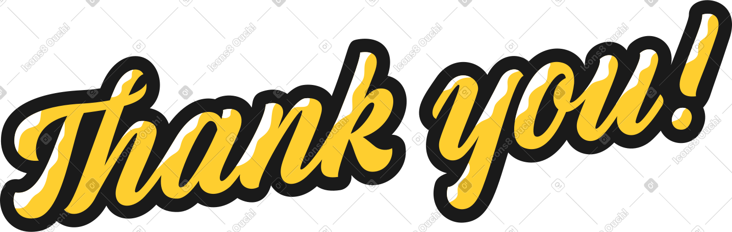 lettering thank you PNG, SVG