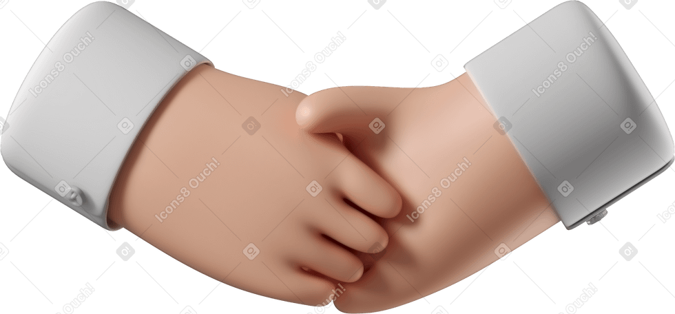 3D 白い肌の手の握手 PNG、SVG