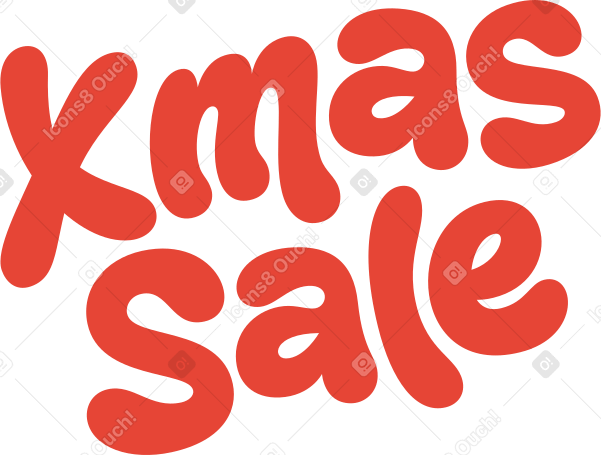 надпись рождественская распродажа текст в PNG, SVG