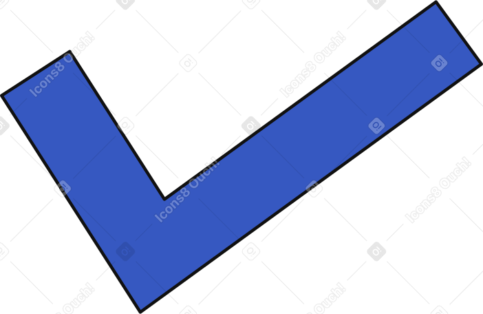 Синяя галочка в PNG, SVG