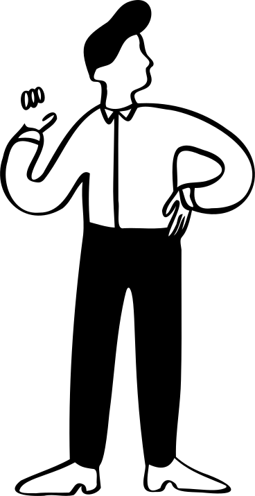 Man listening and holding something in his hand PNG, SVG