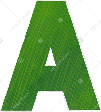 big green letter a в PNG, SVG