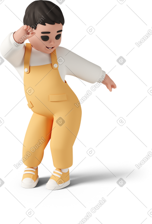 3D baby dancing PNG, SVG