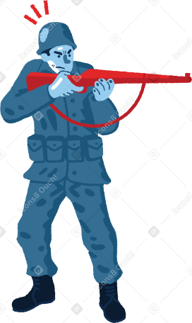soldier Illustration in PNG, SVG
