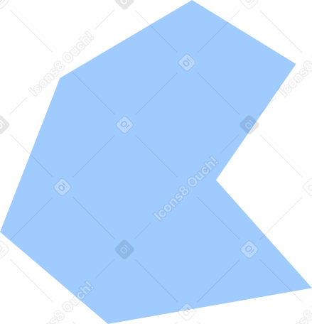 light blue polygon Illustration in PNG, SVG
