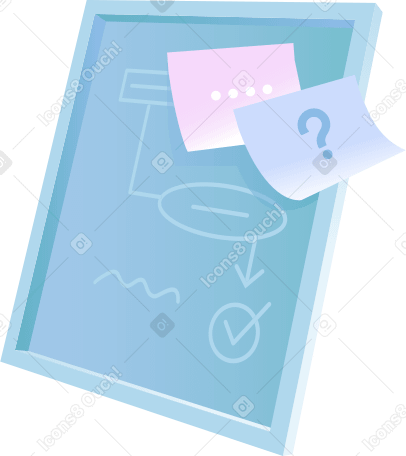 chalk drawing board with stickers on it PNG, SVG