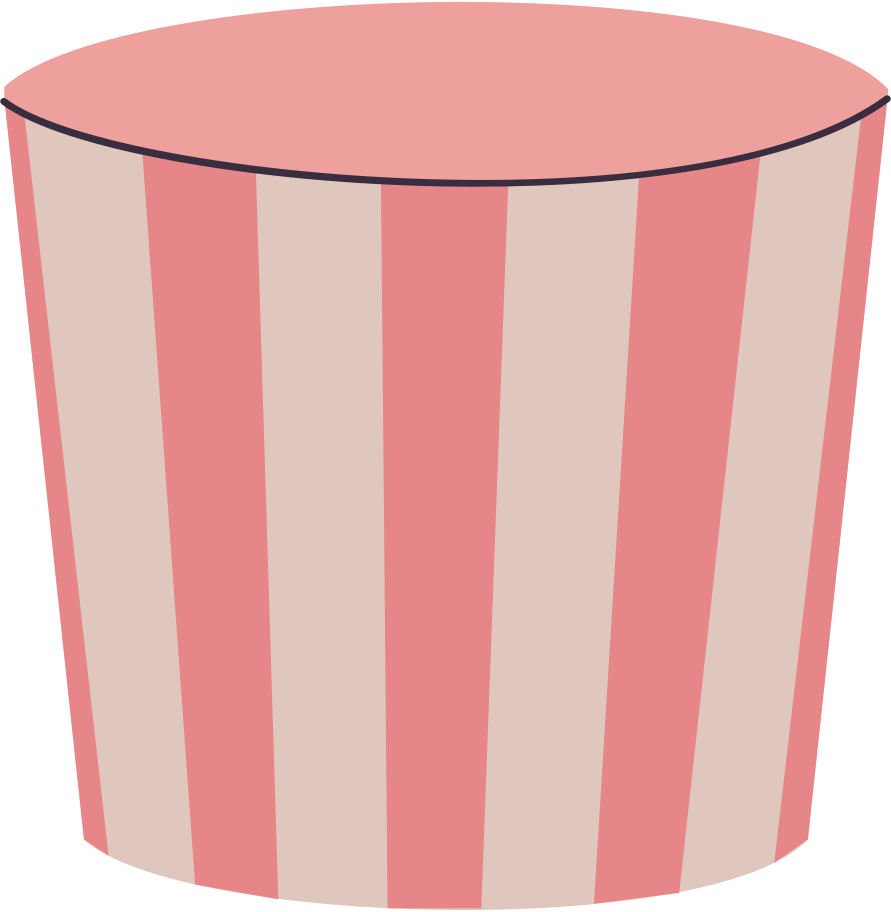 pink bucket Illustration in PNG, SVG