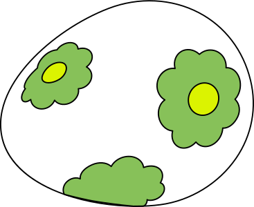 egg with flowers stickers PNG, SVG