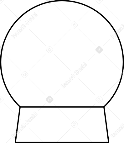 glass ball on stand Illustration in PNG, SVG
