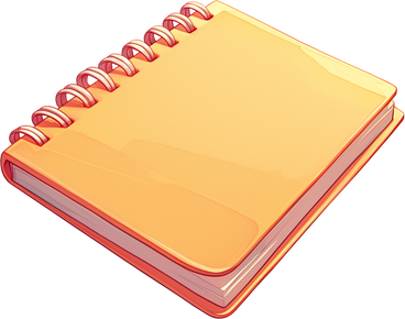 Yellow notebook PNG, SVG
