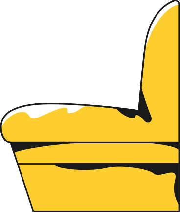 yellow chair PNG, SVG