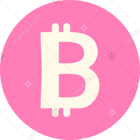 bitcoin icon Illustration in PNG, SVG