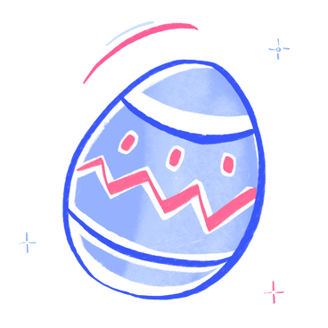 Huevo de pascua pintado para las vacaciones. PNG, SVG