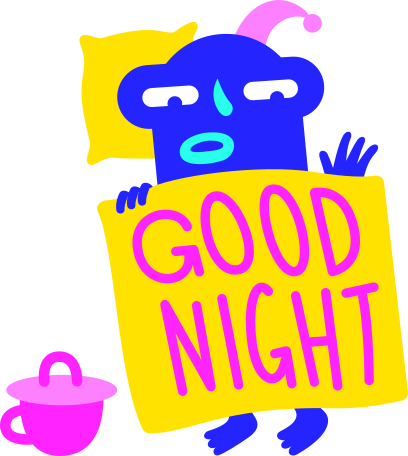 good night Illustration in PNG, SVG