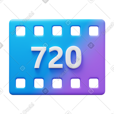 3D 高清 720p PNG, SVG