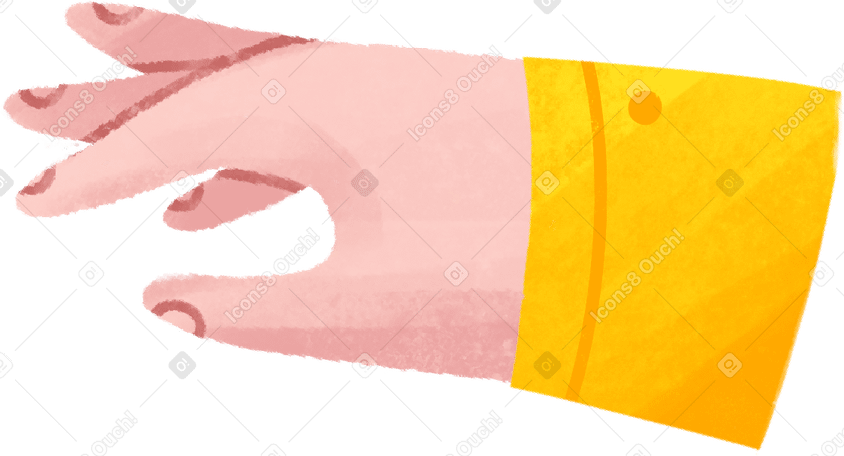 yellow sleeve hand PNG, SVG