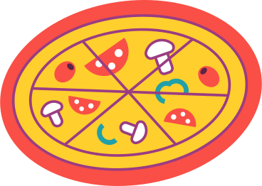 Pizza mit pilzen PNG, SVG