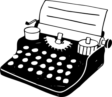 Старинная пишущая машинка в PNG, SVG