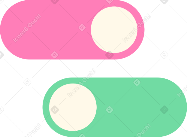 two toggles Illustration in PNG, SVG