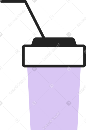 paper cup with straw PNG, SVG