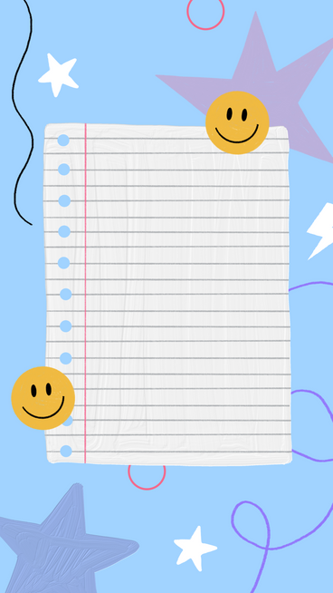 Decorative cute background with paper sheet and smiles PNG, SVG