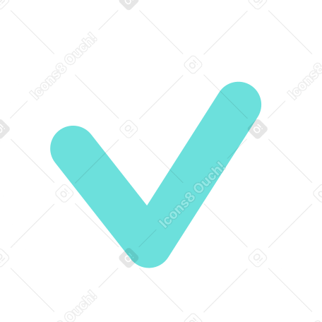 white circle with green check mark Illustration in PNG, SVG