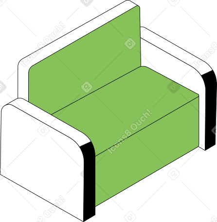 couch Illustration in PNG, SVG