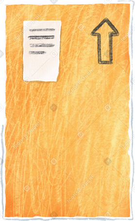 large ochre cardboard box Illustration in PNG, SVG