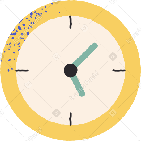 reloj amarillo PNG, SVG