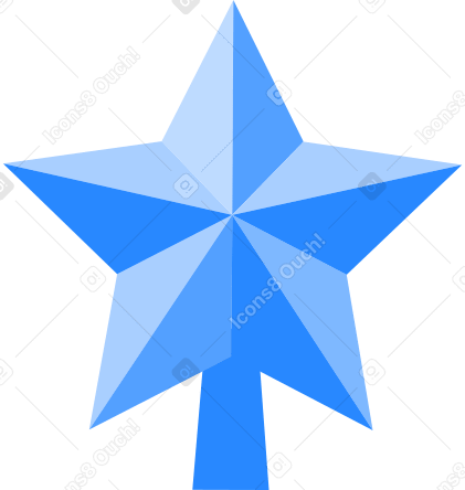 Estrella en el árbol de navidad PNG, SVG