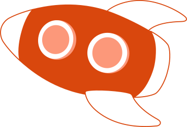 큰 주황색 로켓 PNG, SVG