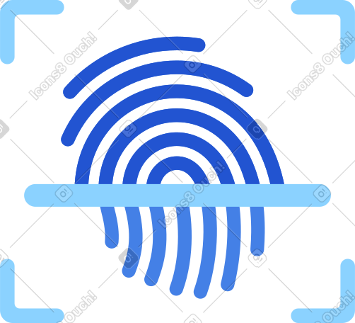 fingerprint scanning PNG, SVG