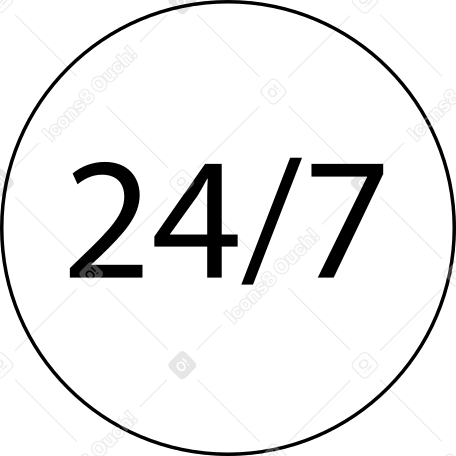 Icono de soporte las 24 horas PNG, SVG