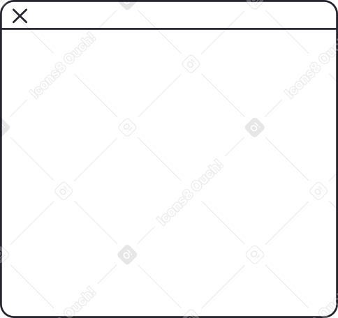 almost square white browser window Illustration in PNG, SVG