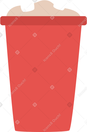coffee with marshmallows PNG, SVG