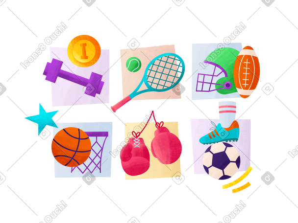 Olympic Games: weightlifting, tennis, rugby, basketball, boxing, football PNG, SVG