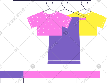 带衣服的户外衣架 PNG, SVG