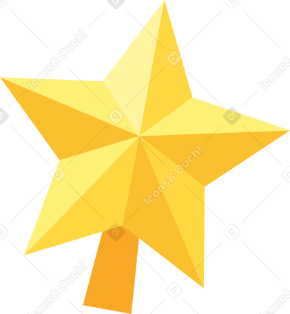 christmas tree topper star Illustration in PNG, SVG
