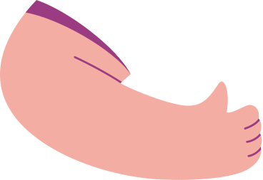 Human hand with fingers PNG、SVG