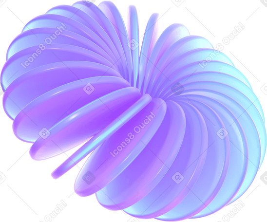 3D torus with petals PNG, SVG