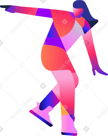 Femme en équilibre PNG, SVG