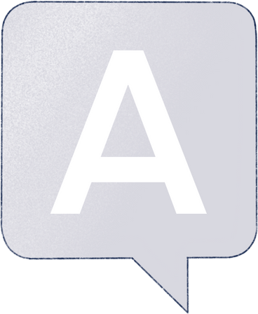 speech bubble with letter a PNG, SVG