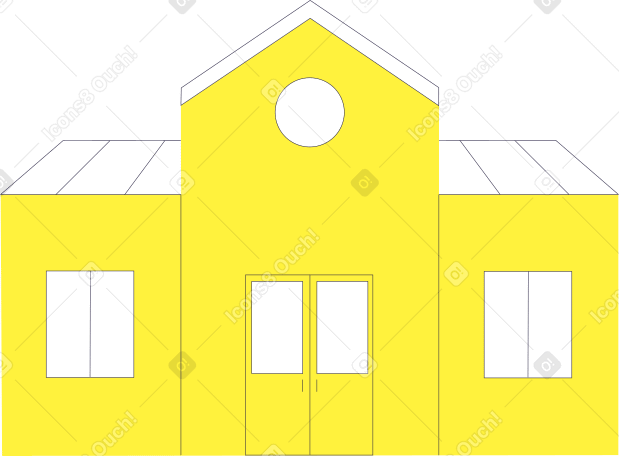 school building Illustration in PNG, SVG