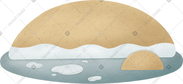 Land with snow PNG, SVG