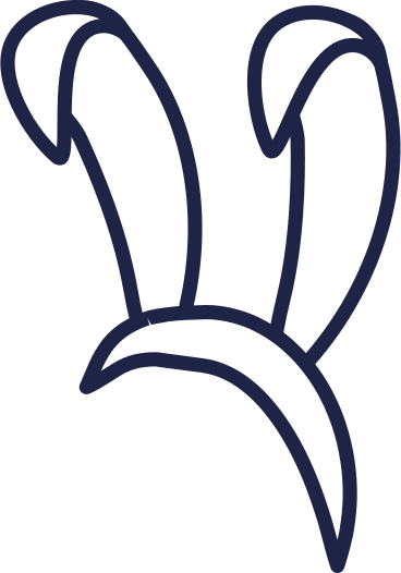 headband with ears PNG, SVG