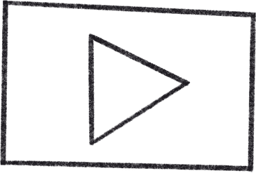 Play button in rectangle в PNG, SVG