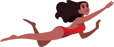 diving girl in a swimsuit PNG, SVG
