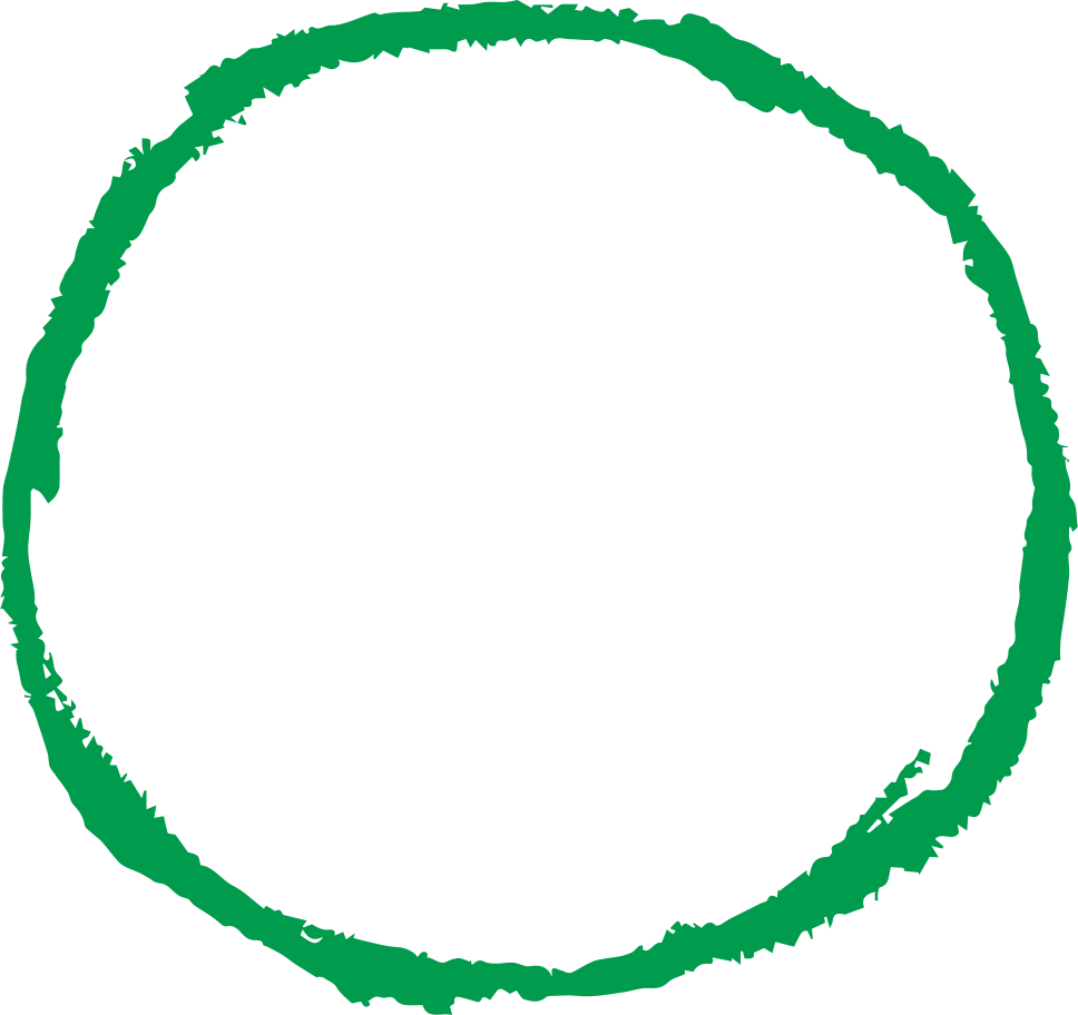 Green hand drawn circle Illustration in PNG, SVG